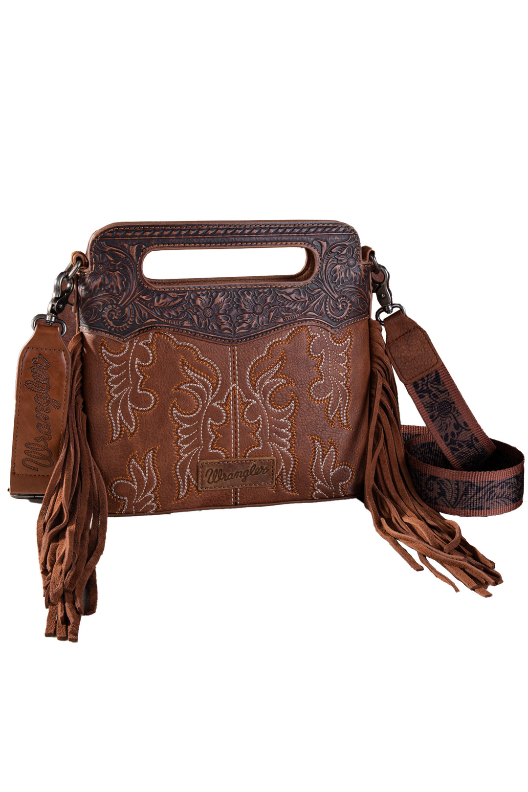 Wrangler - Brown Embossed Crossbody Bag