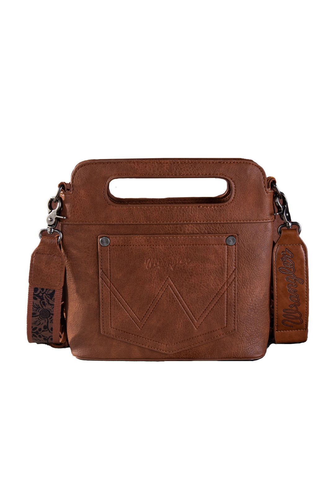 Wrangler - Brown Embossed Crossbody Bag