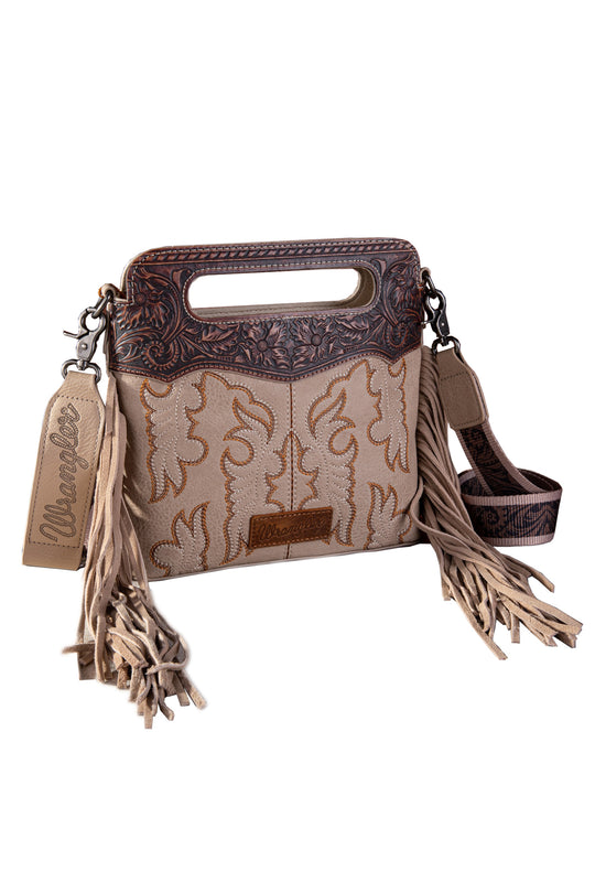 Wrangler - Tan Embossed Crossbody Bag