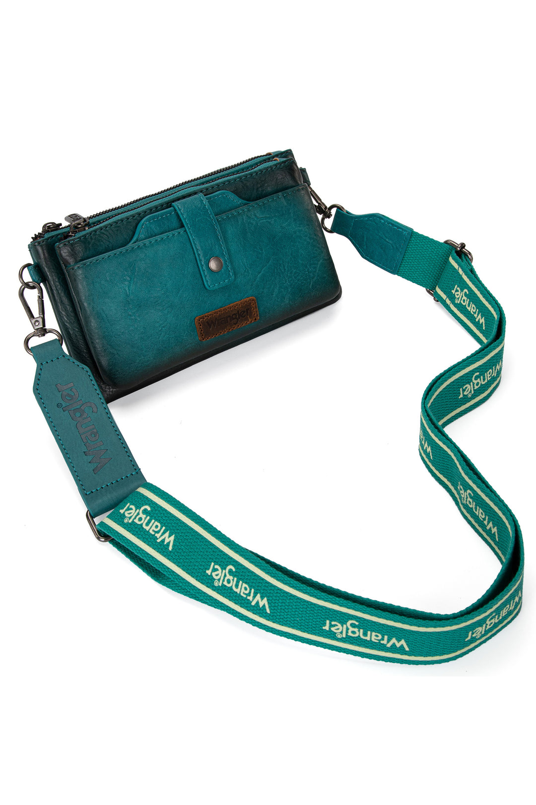 Wrangler - Aqua Crossbody Wallet