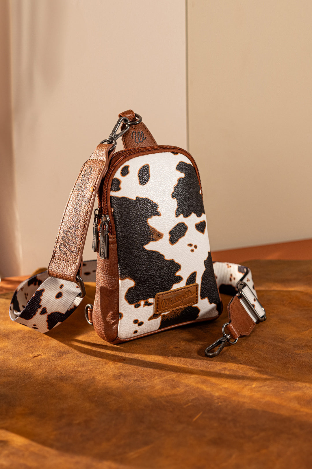 Wrangler - Cow Print Sling Bag