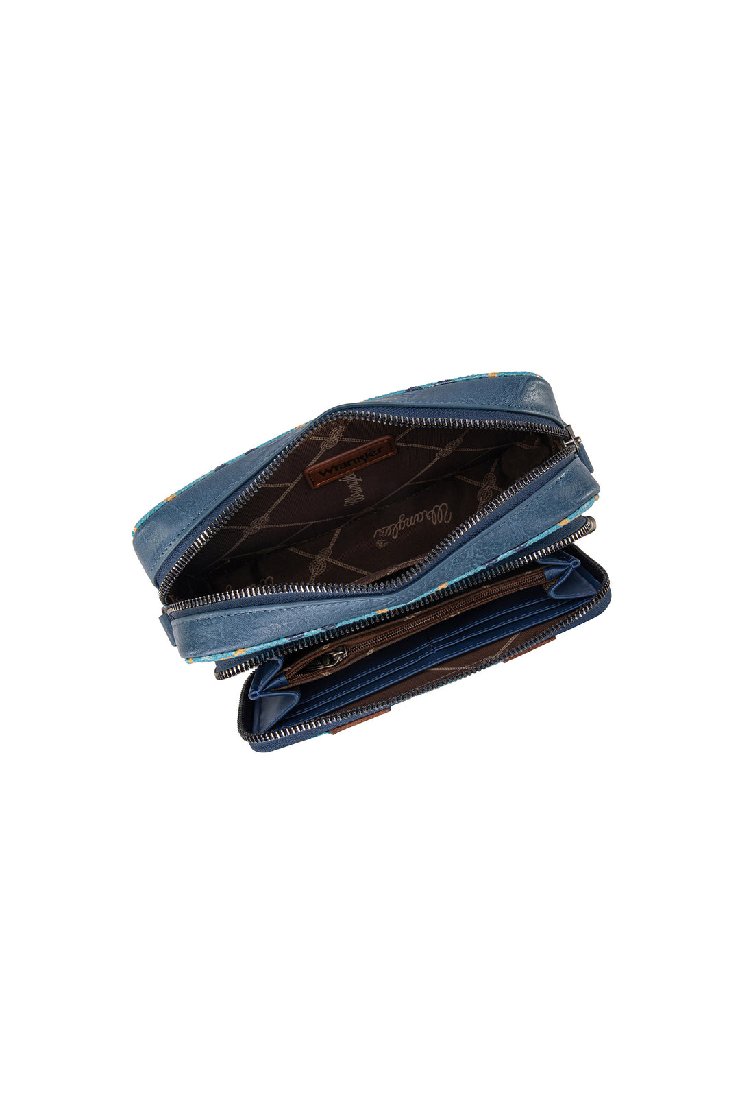 Wrangler - Navy Southwestern Crossbody Wallet Bag