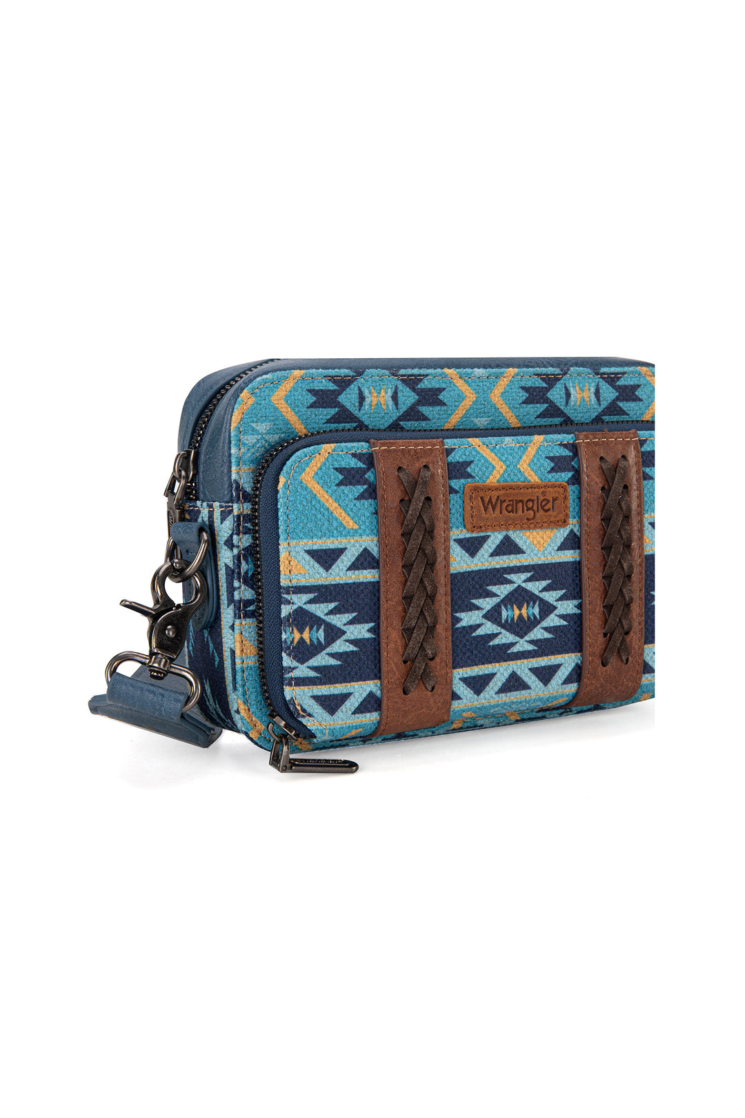 Wrangler - Navy Southwestern Crossbody Wallet Bag