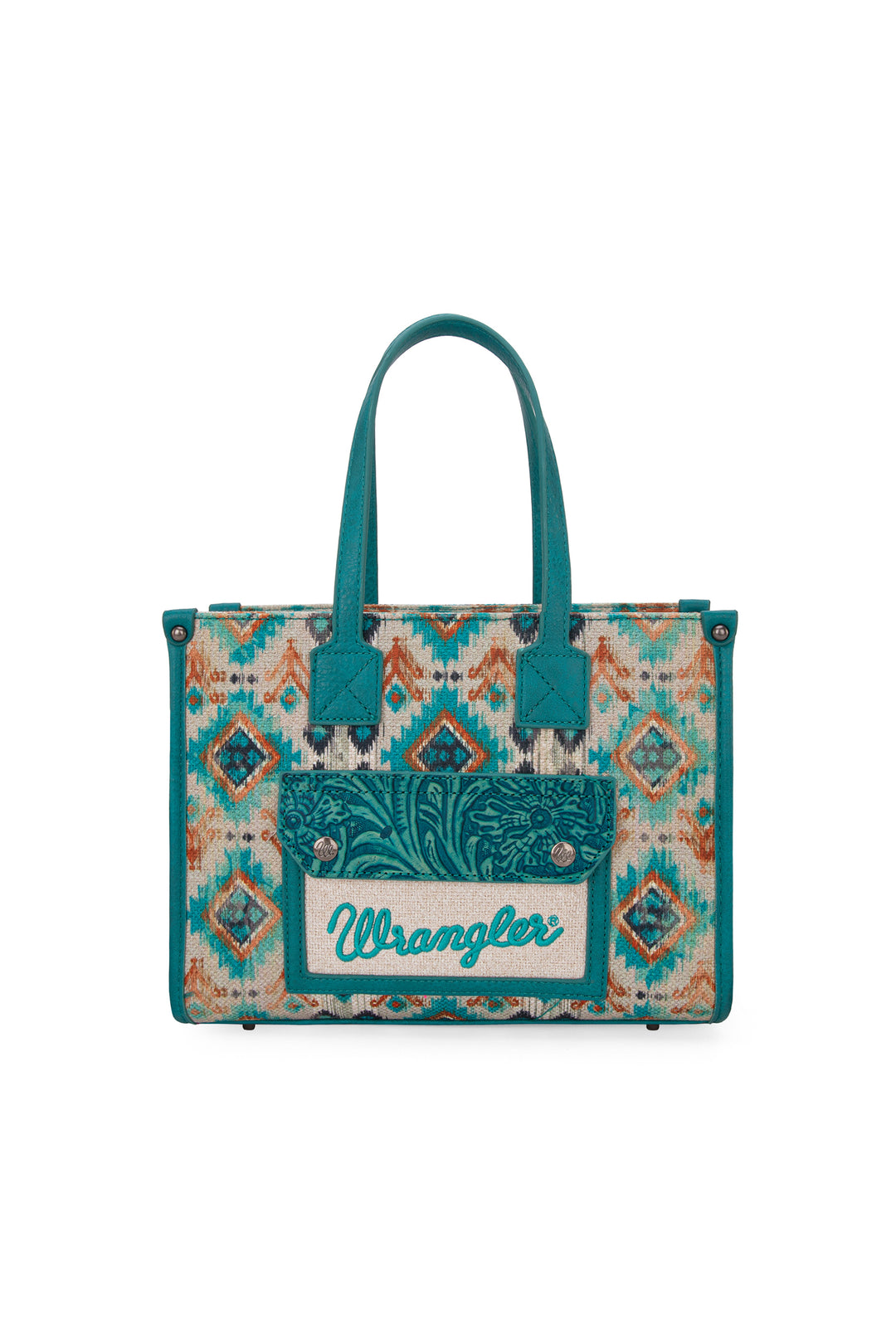 Wrangler - Turquoise Aztec Crossbody Tote Bag