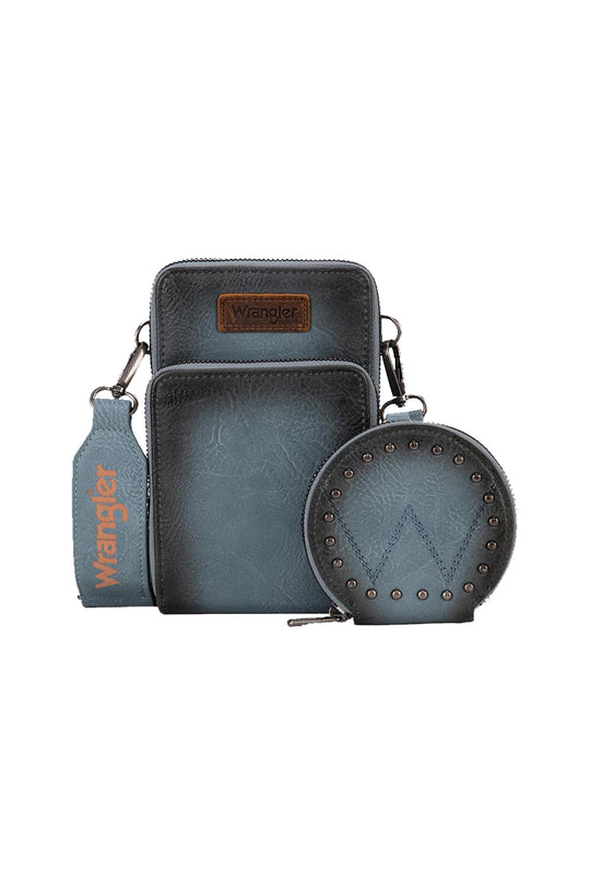 Wrangler - Blue Phone Wallet Purse Set