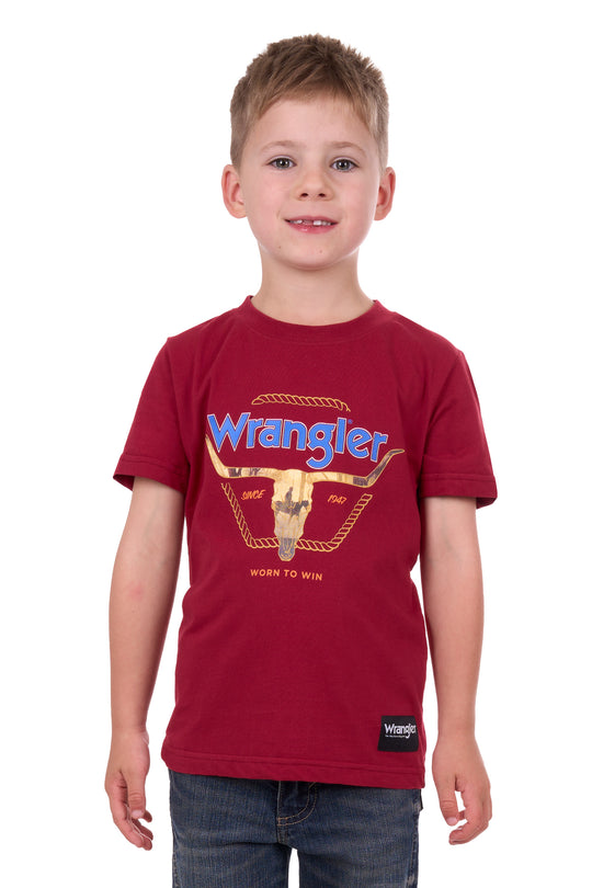 Wrangler - Boys Red Theo Tee