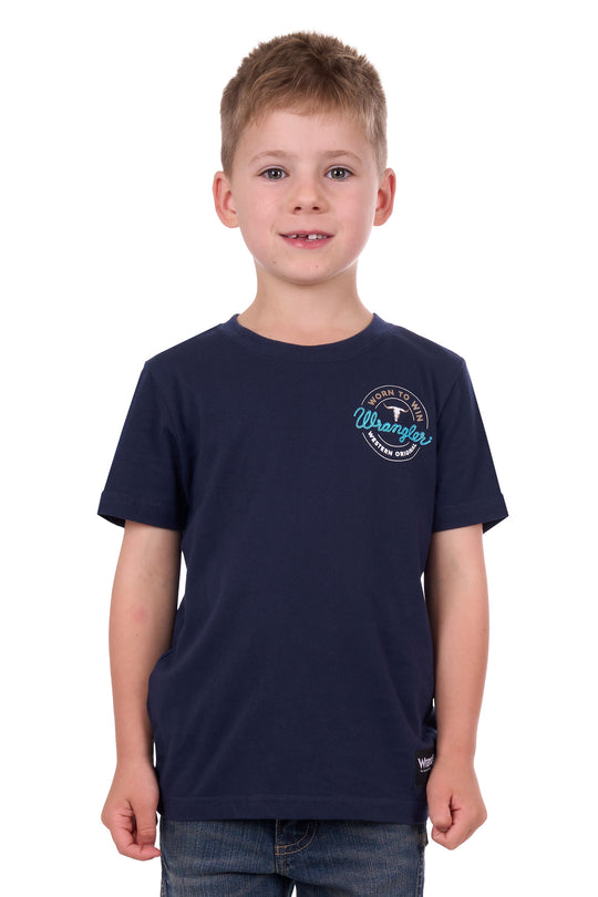 Wrangler - Boys Navy Zane Tee