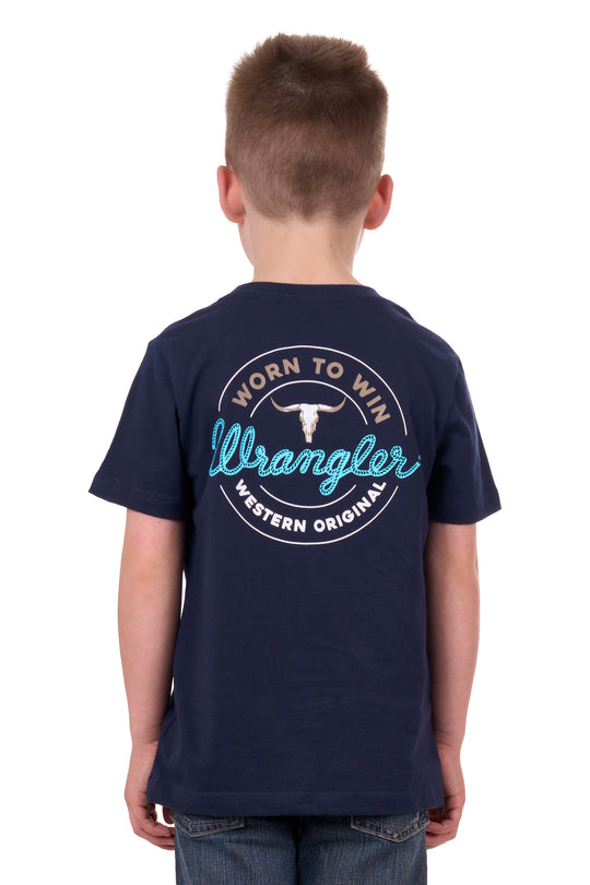 Wrangler - Boys Navy Zane Tee