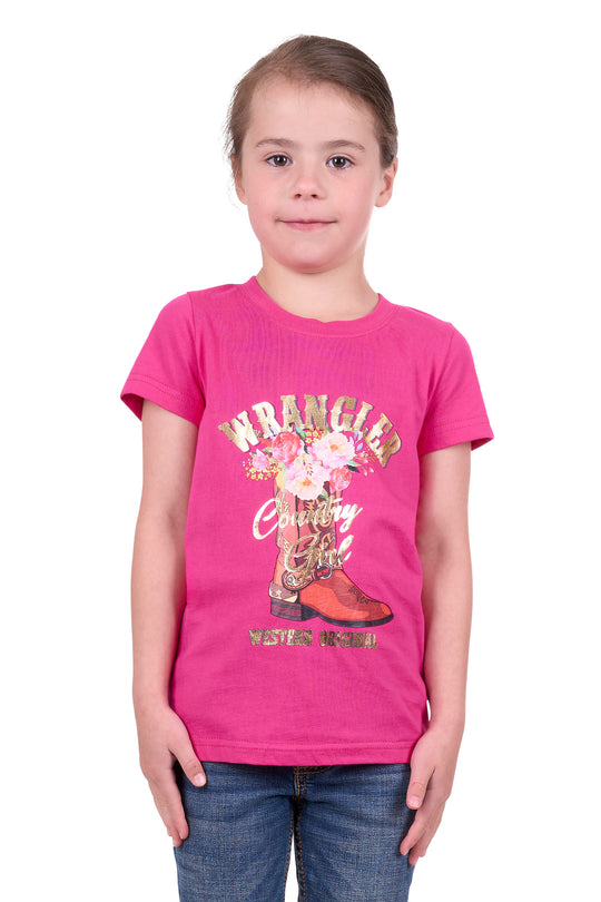 Wrangler - Girls Pink Penny Tee