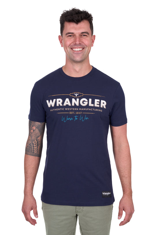 Wrangler - Mens Navy Albert Tee