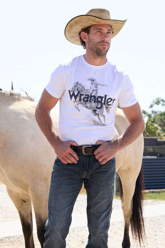 Wrangler - Mens White Lance Tee