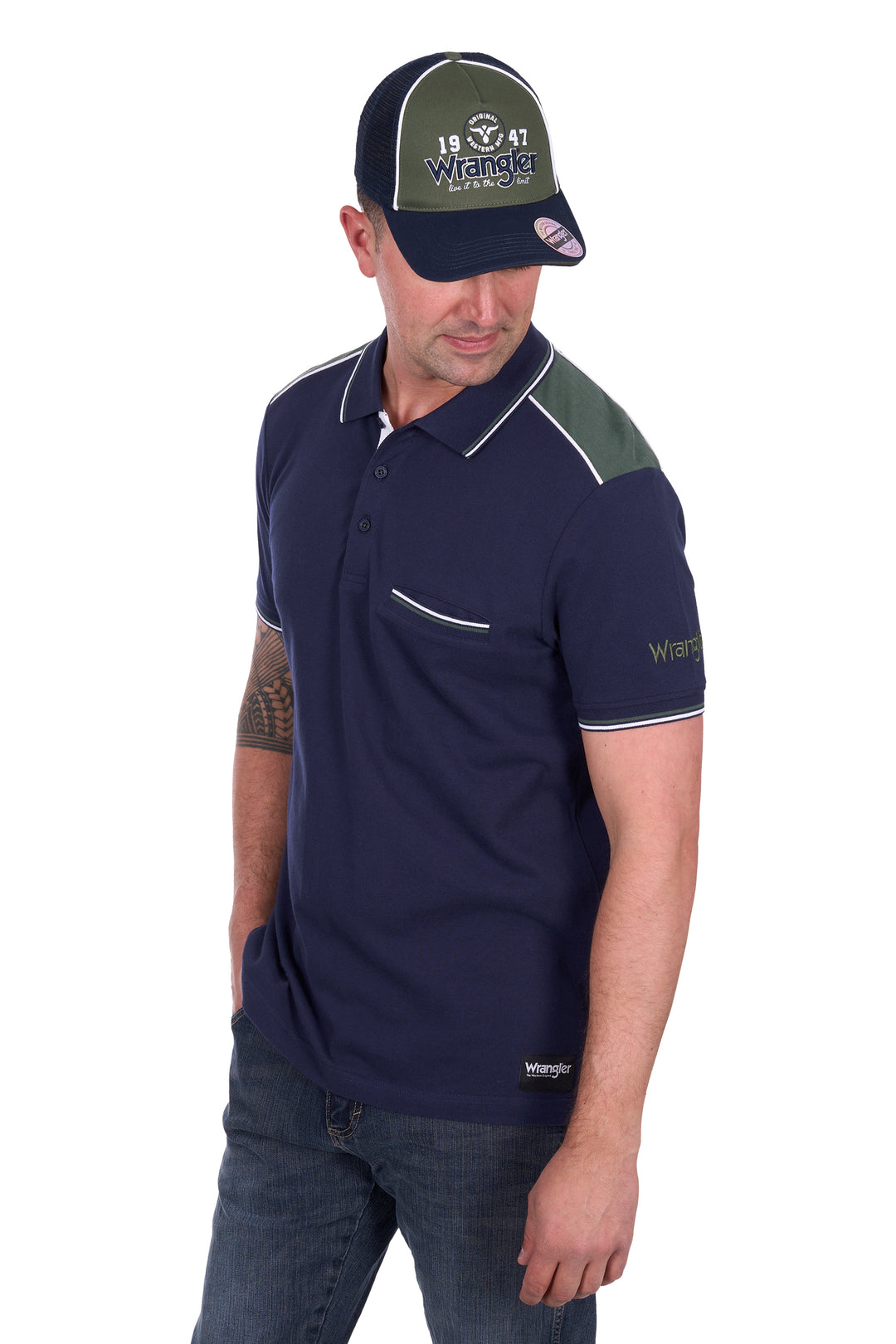 Wrangler - Mens Navy Jarrod Polo