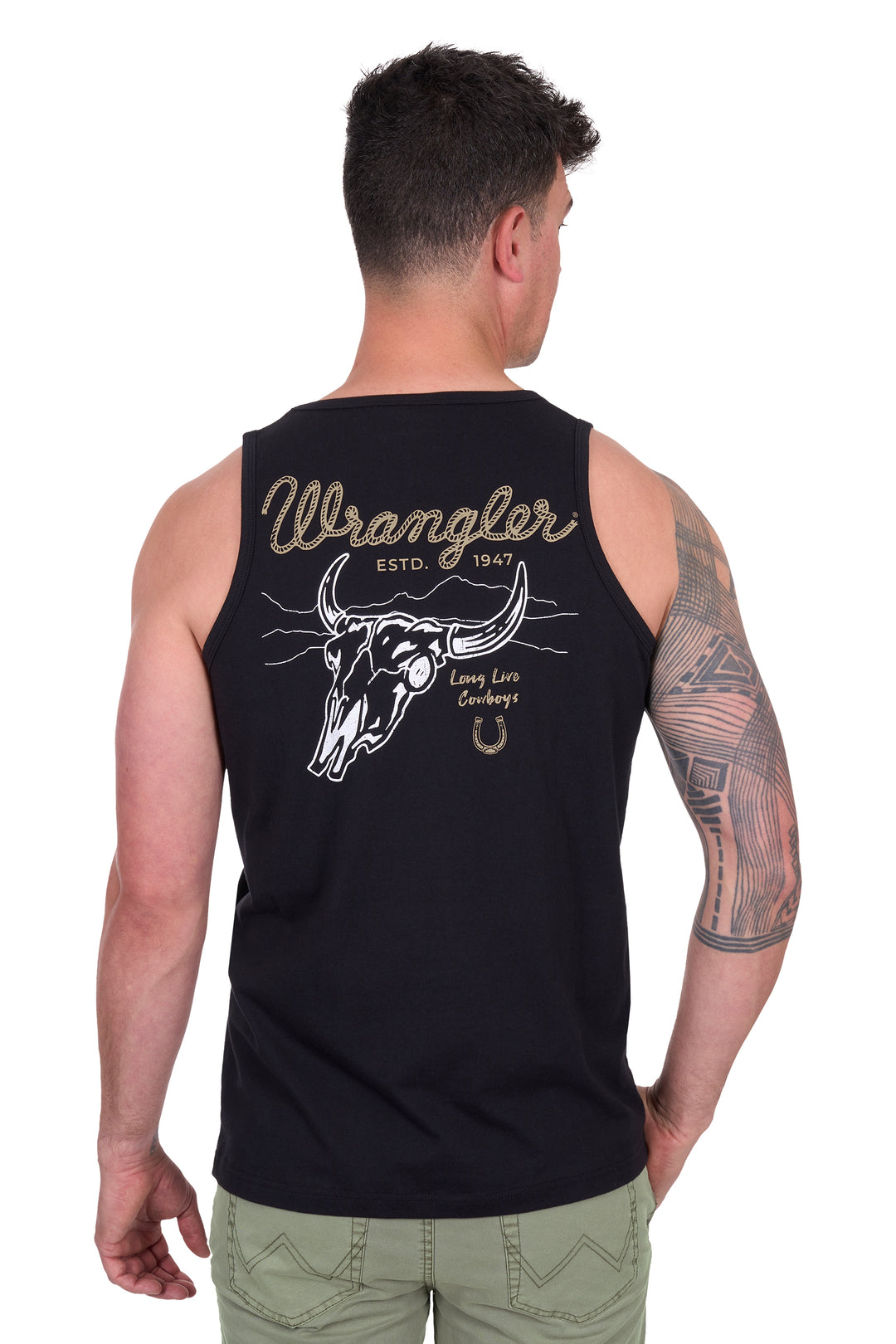 Wrangler - Mens Black Damon Singlet