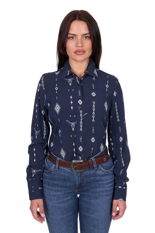 Wrangler - Womens Navy Austin Arena Shirt