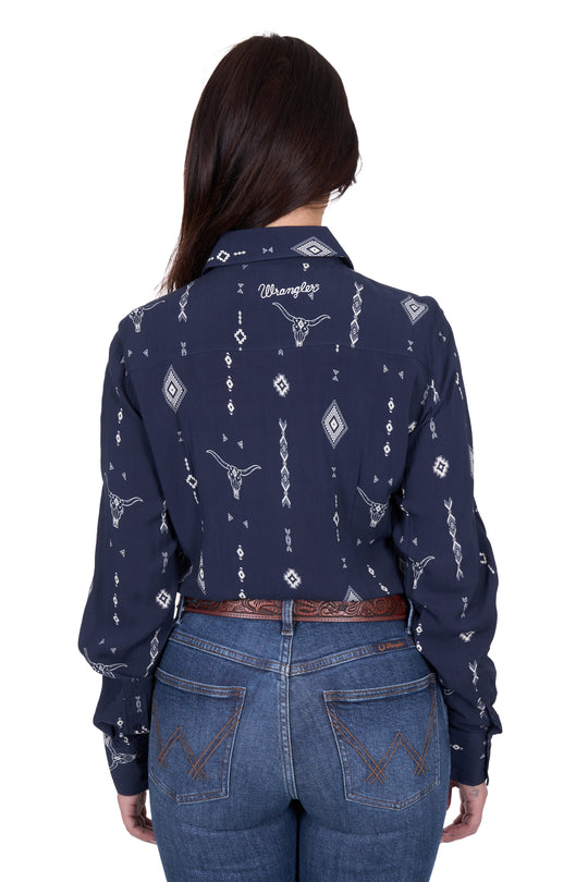Wrangler - Womens Navy Austin Arena Shirt