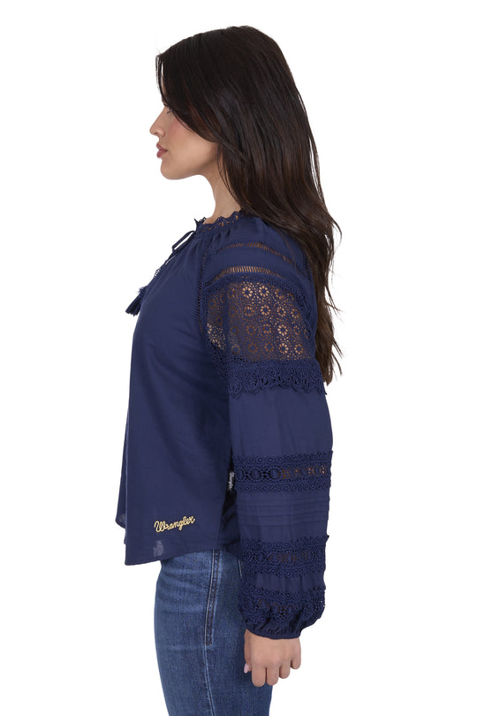 Wrangler - Womens Tamara Navy Blouse