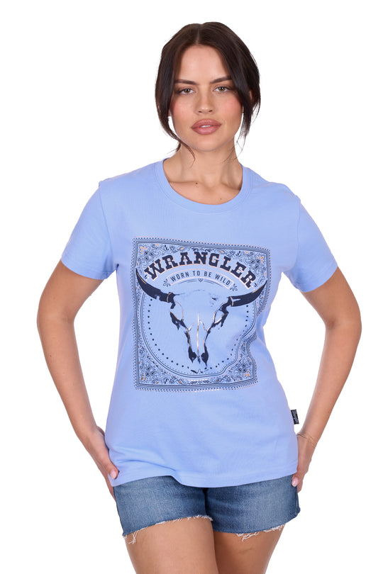 Wrangler - Womens Blue Eloise Tee