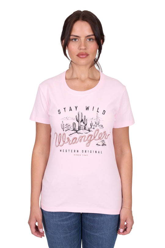 Wrangler - Womens Tahlia Pink Tee