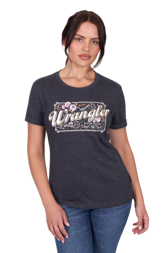 Wrangler - Womens Irene Charcoal Tee