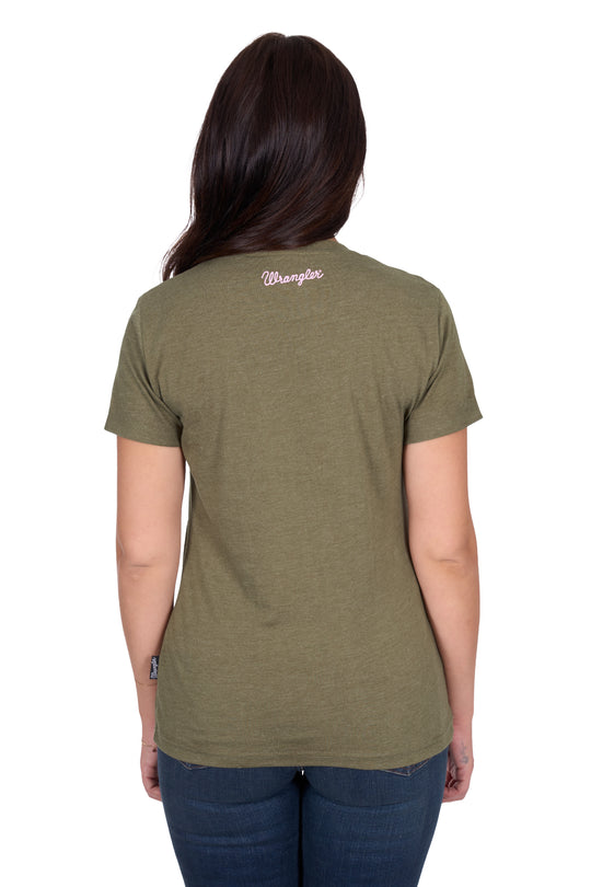 Wrangler - Womens Jenny Khaki Tee