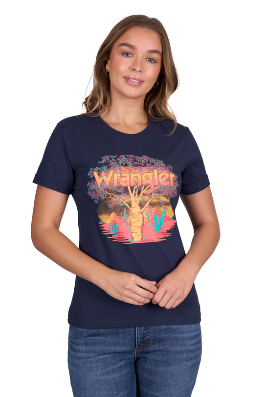 Wrangler - Womens Navy Lottie Tee