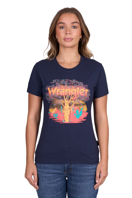 Wrangler - Womens Navy Lottie Tee
