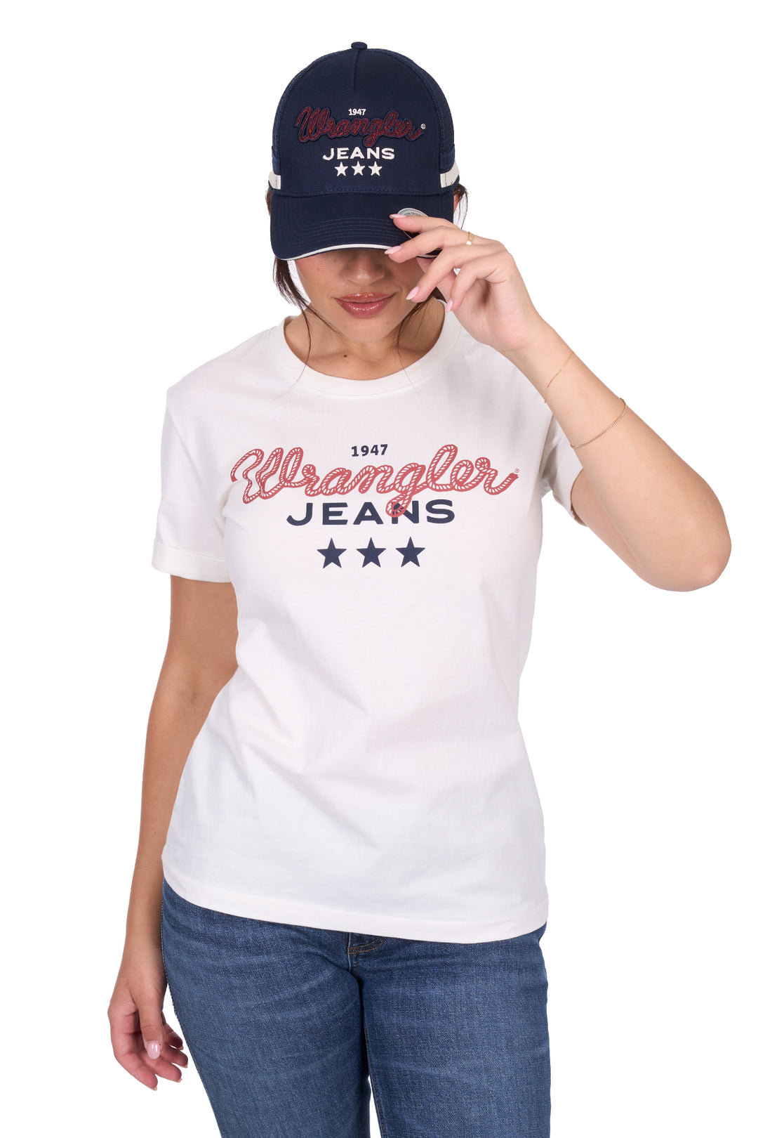 Wrangler - Womens Cream Piper Tee