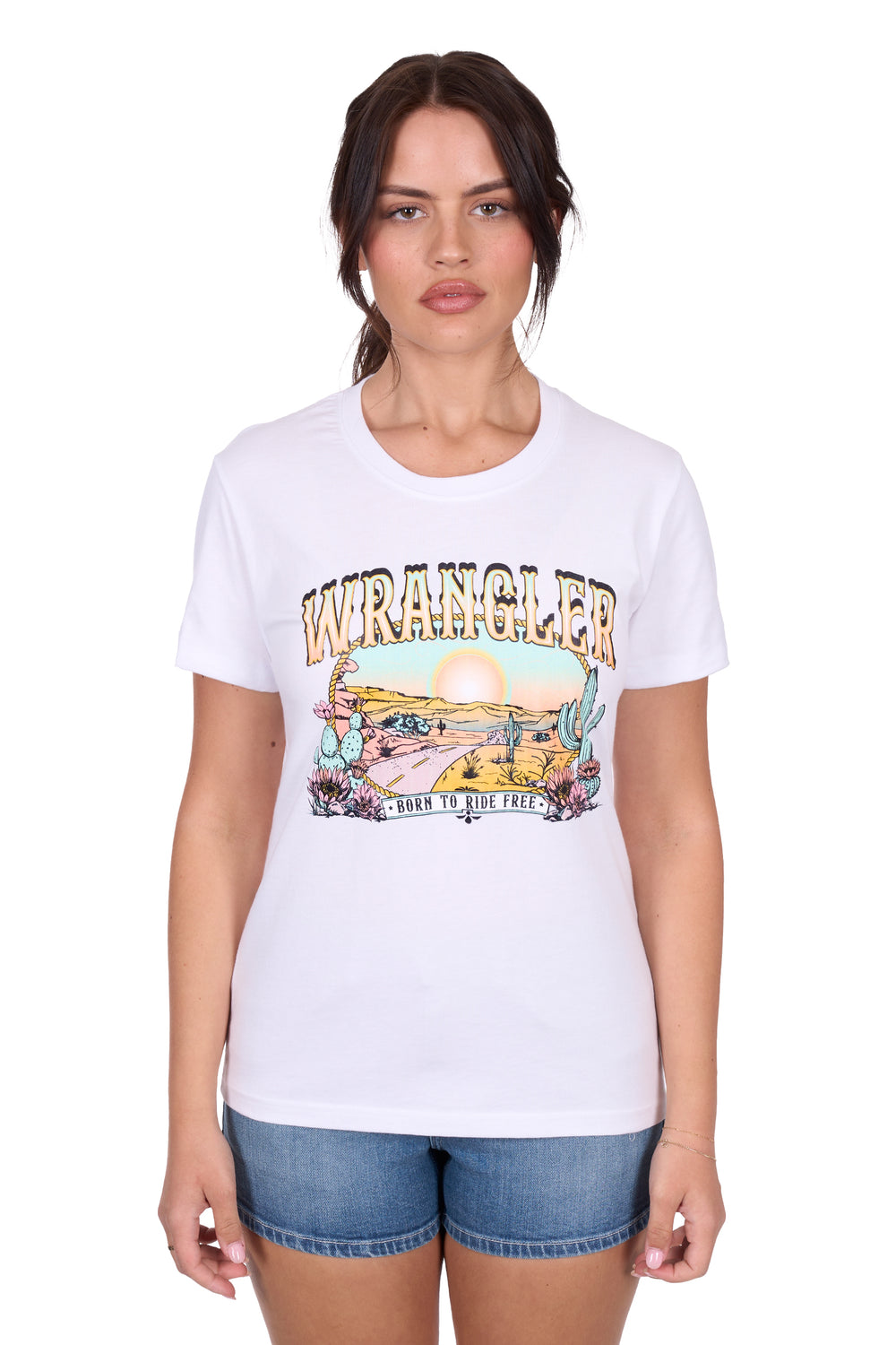 Wrangler - Womens White Helena Tee