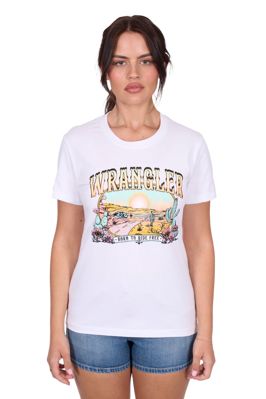 Wrangler - Womens White Helena Tee