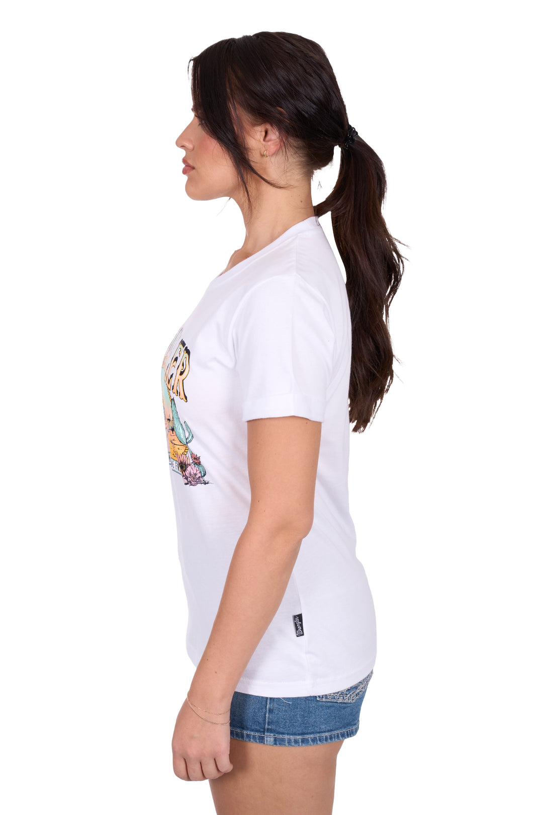 Wrangler - Womens White Helena Tee