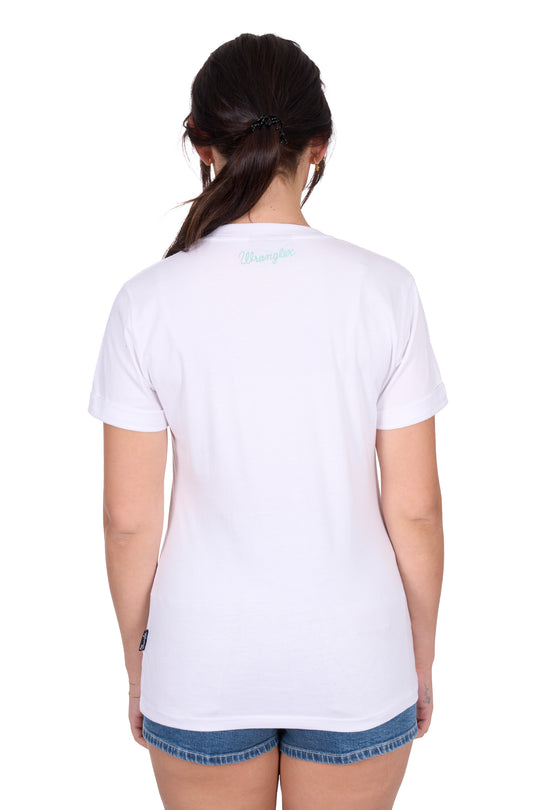 Wrangler - Womens White Helena Tee