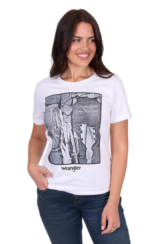 Wrangler - Womens White Julia Tee