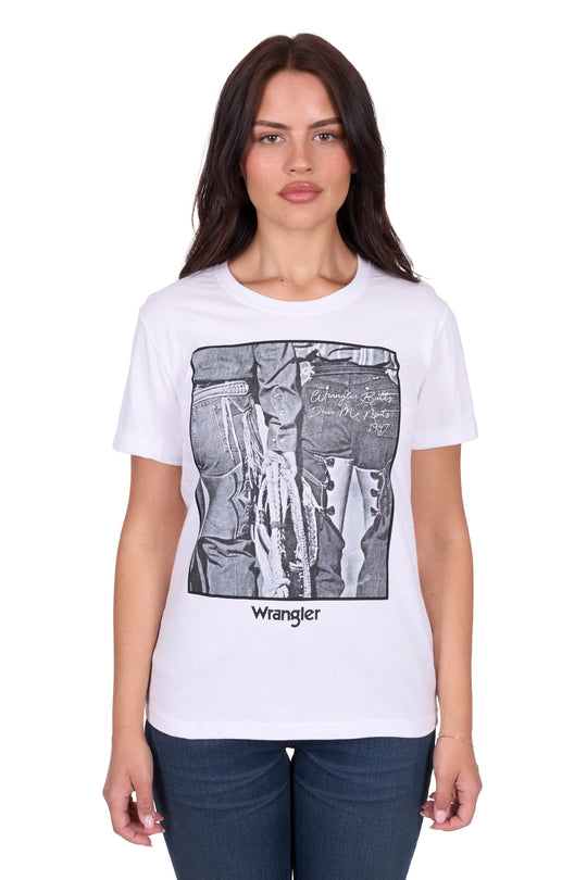 Wrangler - Womens White Julia Tee