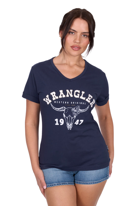 Wrangler - Womens Navy Reese Tee
