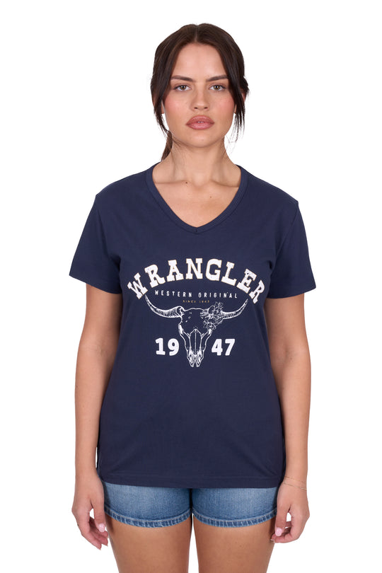 Wrangler - Womens Navy Reese Tee