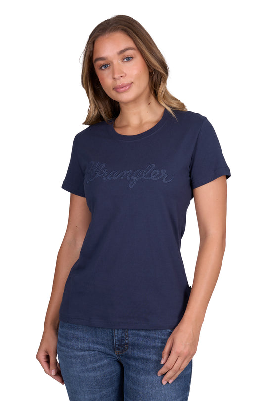 Wrangler - Womens Navy Texas Tee