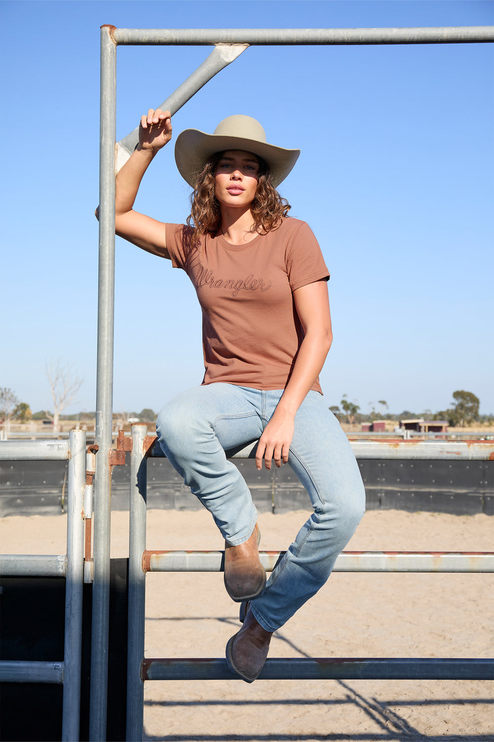 Wrangler - Womens Rust Texas Tee