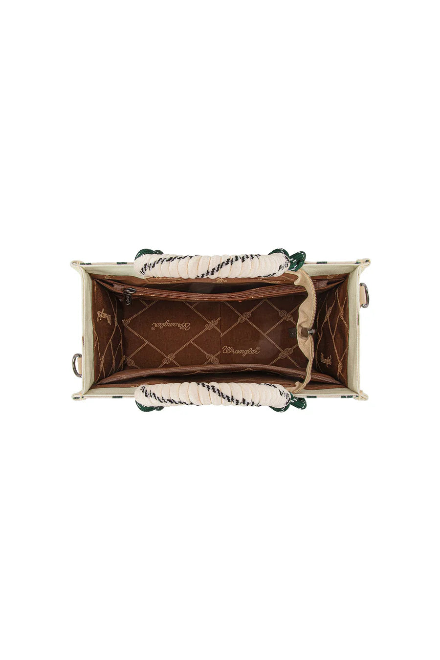 Wrangler - Southwestern Rope Handle Bag- Beige