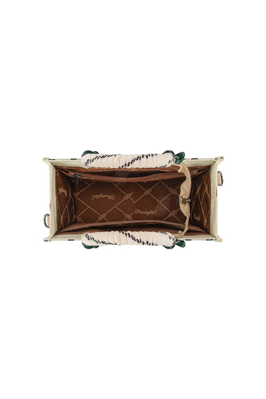 Wrangler - Southwestern Rope Handle Bag- Beige