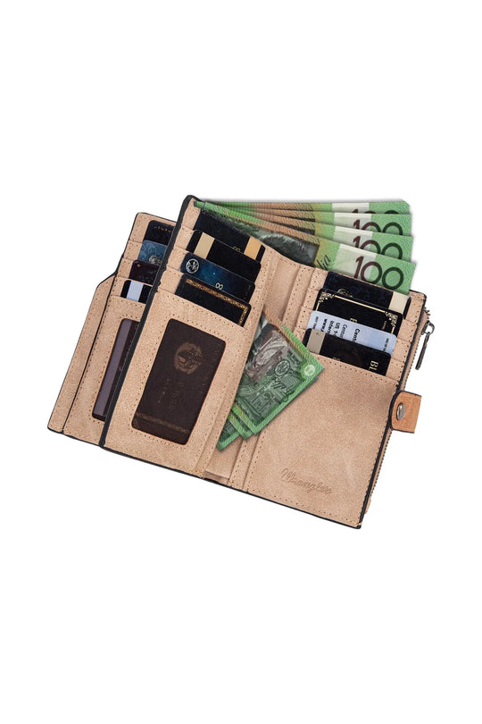 Wrangler - W Stitch Wallet- Camel