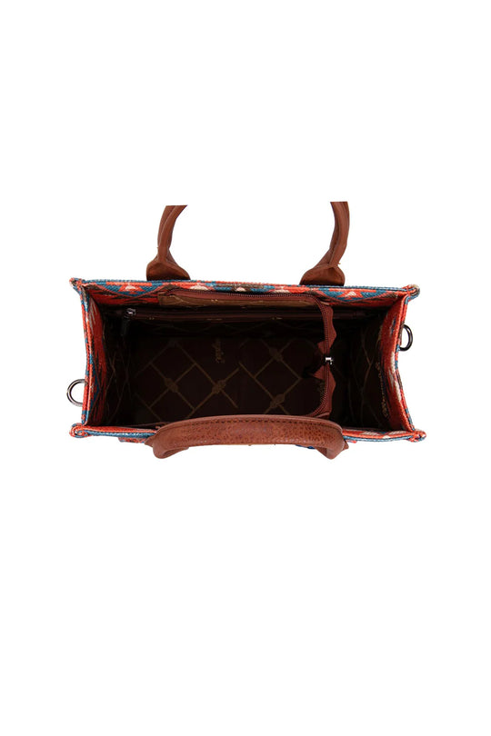 Wrangler - Macy Aztec Crossbody Bag- Coral