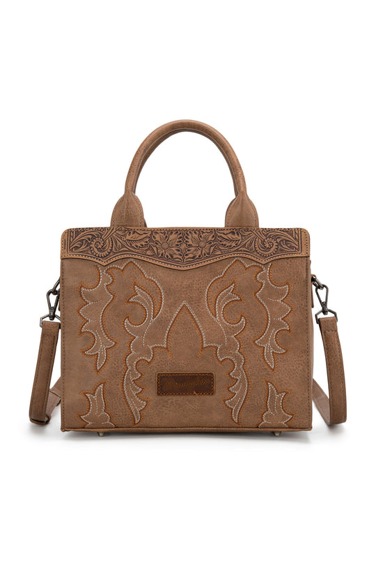 Wrangler - Embroidered Crossbody Bag - Camel