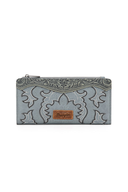 Wrangler - Embroidered Wallet -  Blue