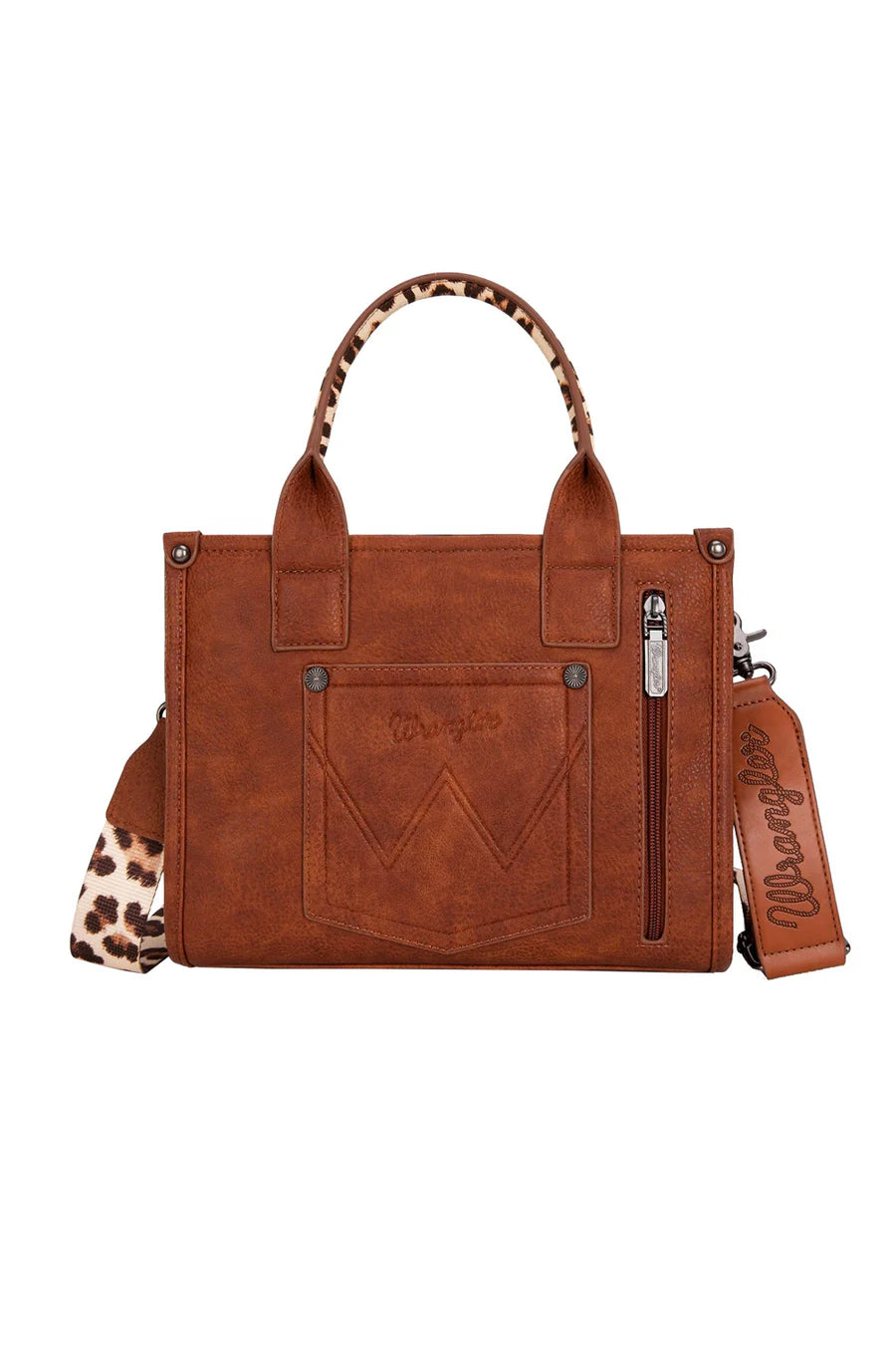 Wrangler - Leopard Print Crossbody Bag - Tan