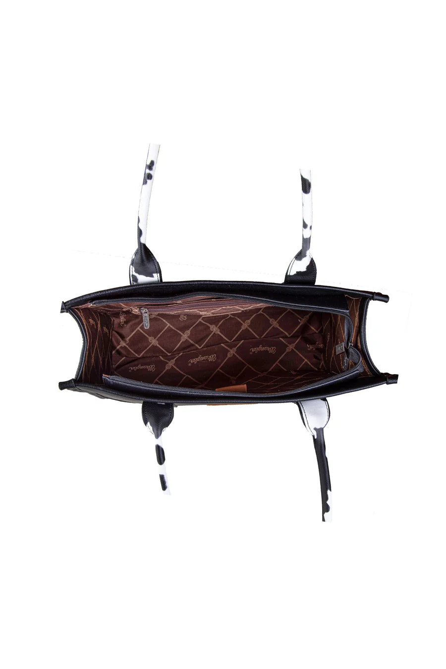 Wrangler - Cow Print Tote Bag- Black