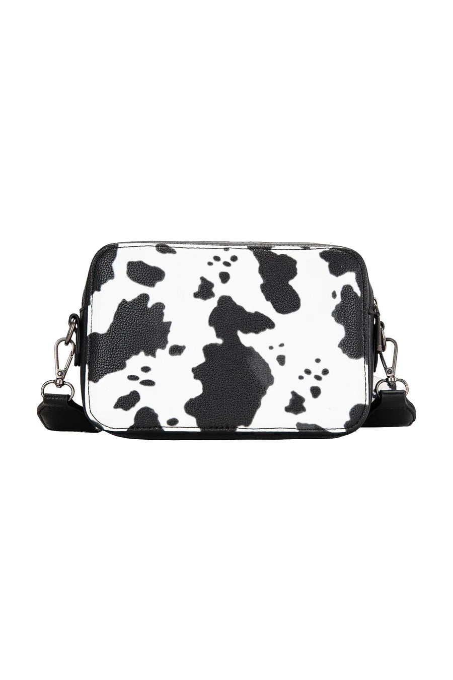 Wrangler - Cow Print Small Crossbody Bag-Black