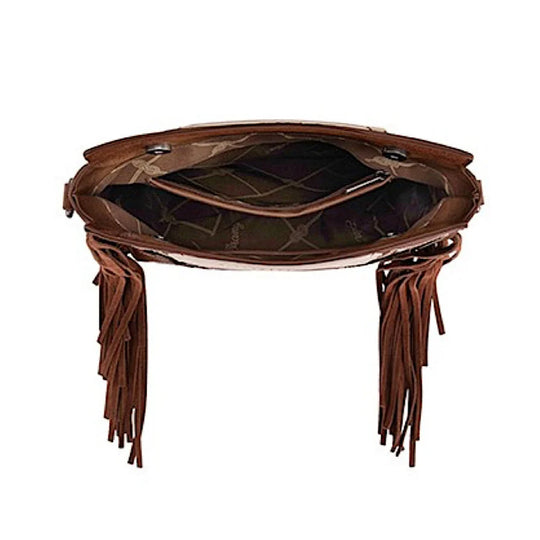 Wrangler - Dallas Fringe Bag-Coffee