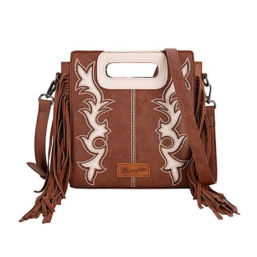 Wrangler - Dallas Fringe Bag-Coffee