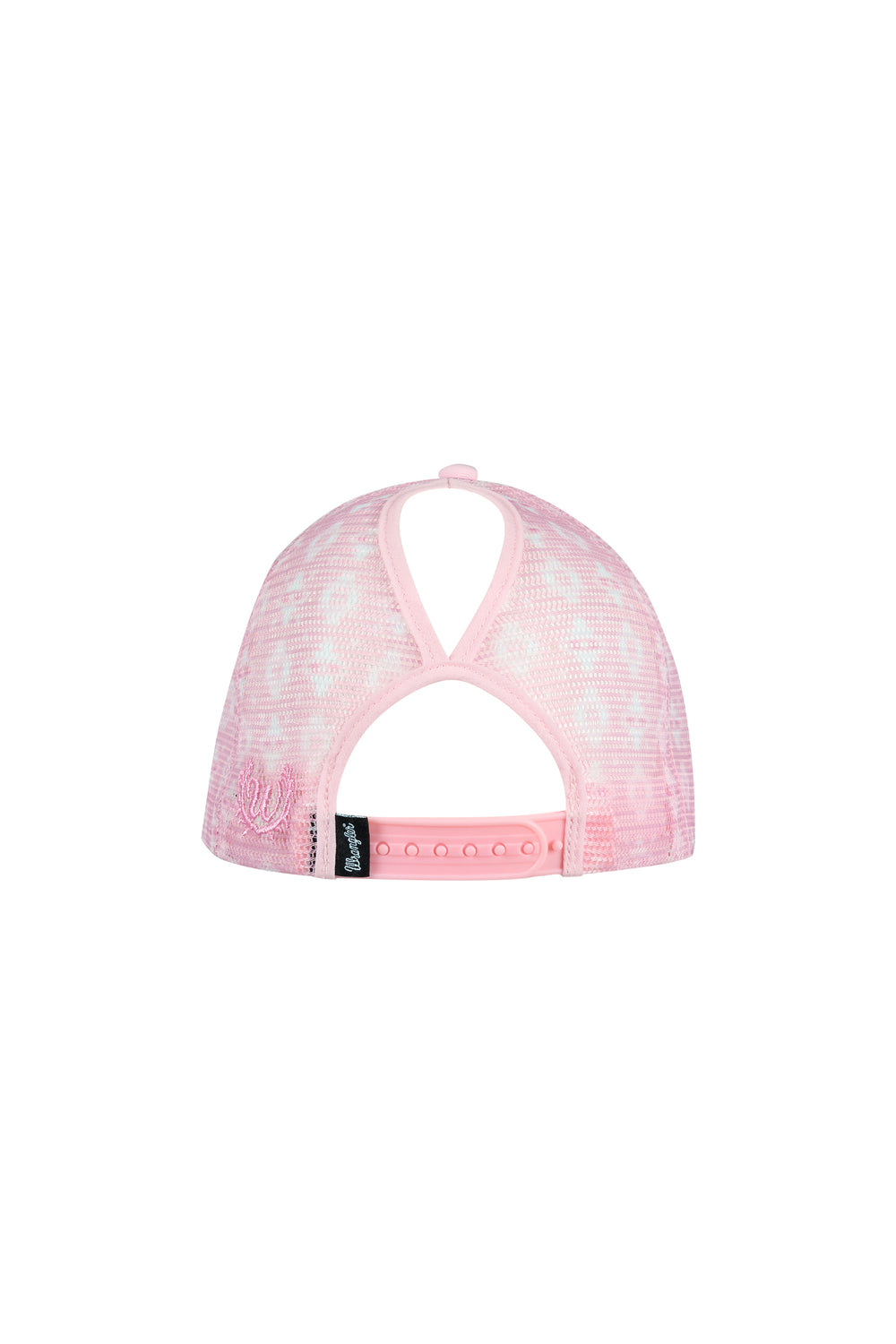 Wrangler - Womens Kimmy Pink Pony Tail Trucker Cap