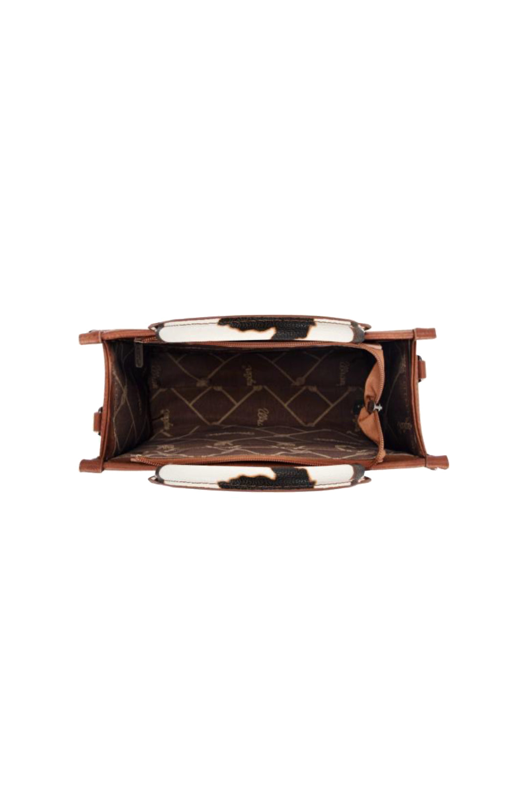 Wrangler - Cow Print Crossbody Bag - Dark Tan